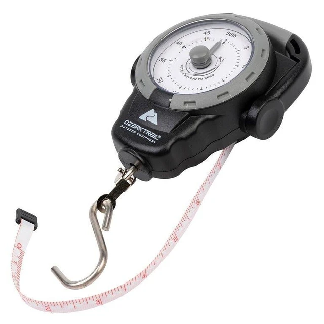 Alt view image 4 of 6 - Ozark Trail 50 lb Portable Analog Dial Fish Scale with Tape Measure