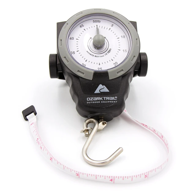 Alt view image 2 of 6 - Ozark Trail 50 lb Portable Analog Dial Fish Scale with Tape Measure