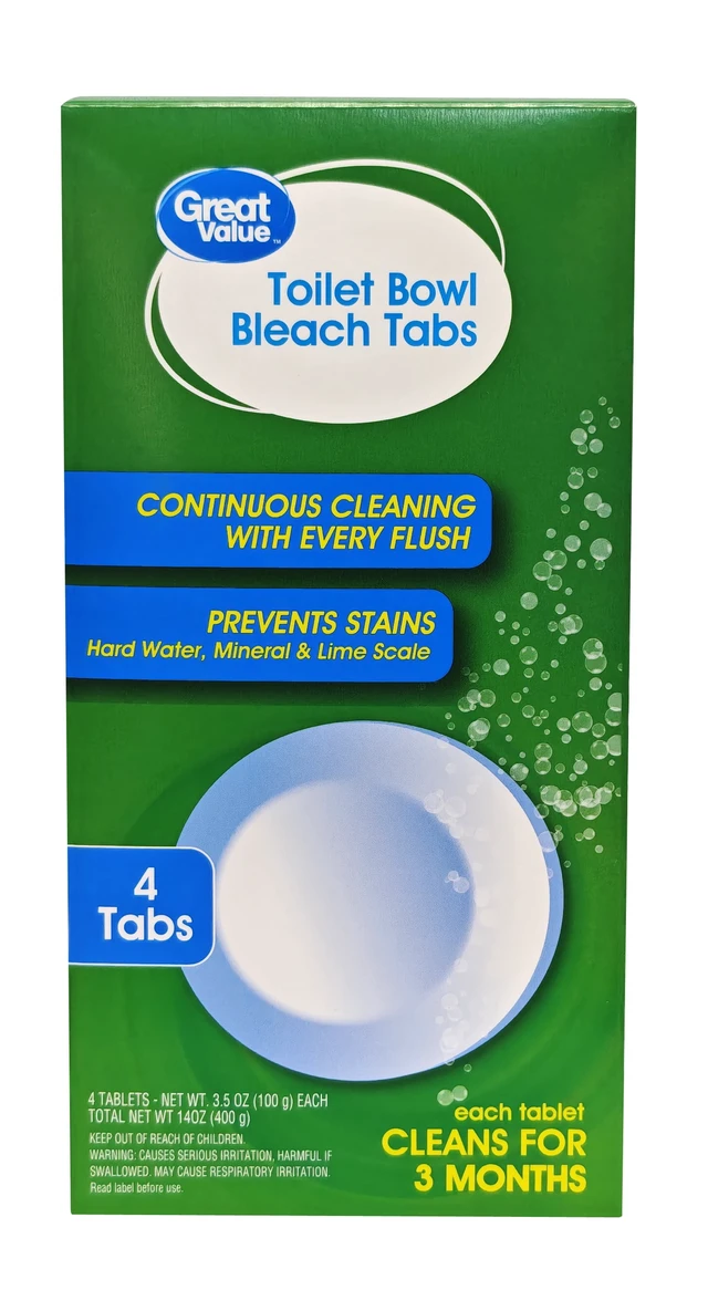Alt view image 6 of 6 - Great Value Toilet Bowl Tablets with Bleach, 4 Count