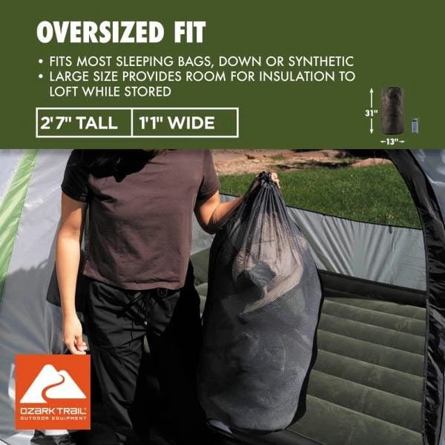 Alt view image 3 of 5 - Ozark Trail Sleeping Bag Storage Sack, Gray