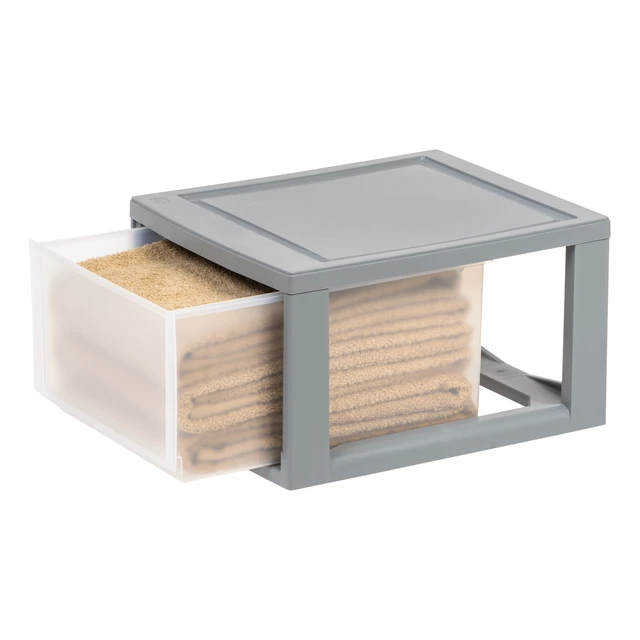 Alt view image 2 of 5 - IRIS 14Qt Medium Plastic Under Bed Storage Drawers, Stackable, Modular