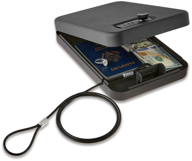 Main image of Pen+Gear Portable Safe with Combination Lock, Black, 9.5" x 6.5"