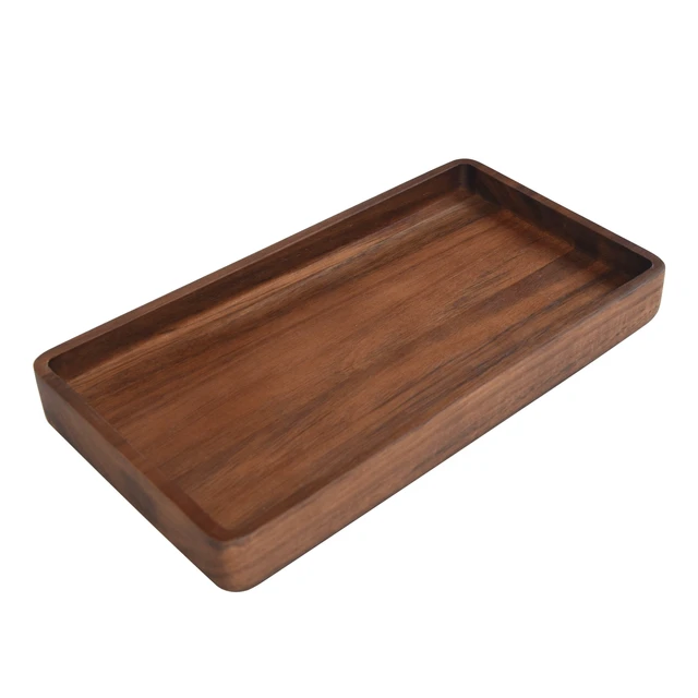 Alt view image 6 of 6 - Better Homes & Gardens Acacia Wood Tray Organizer, Walnut