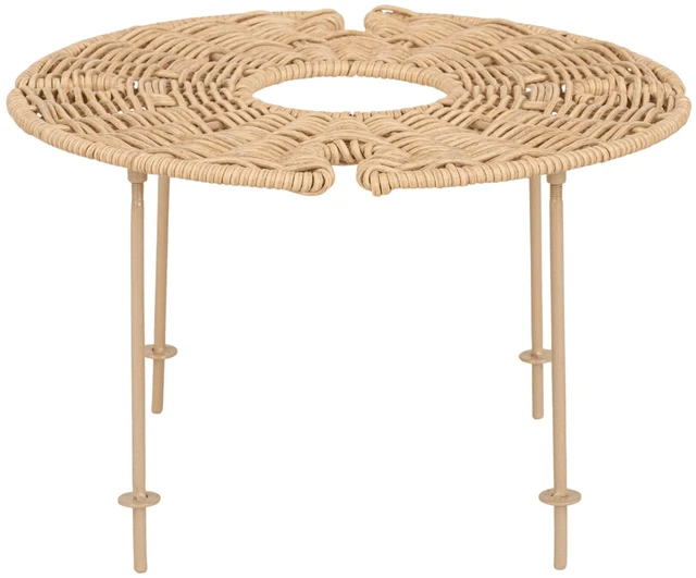 Main image of Better Homes & Gardens Rattan Tray with Legs and Wine Holders