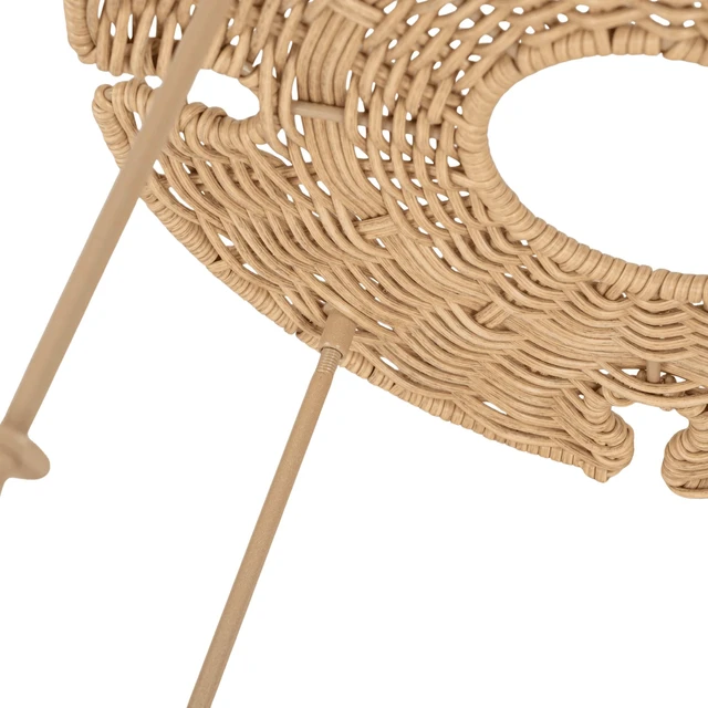 Alt view image 6 of 6 - Better Homes & Gardens Rattan Tray with Legs and Wine Holders