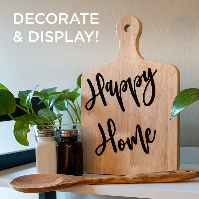 Alt view image 3 of 5 - On the Surface Wood Decorative Square Serving Tray with Handle, Customizable
