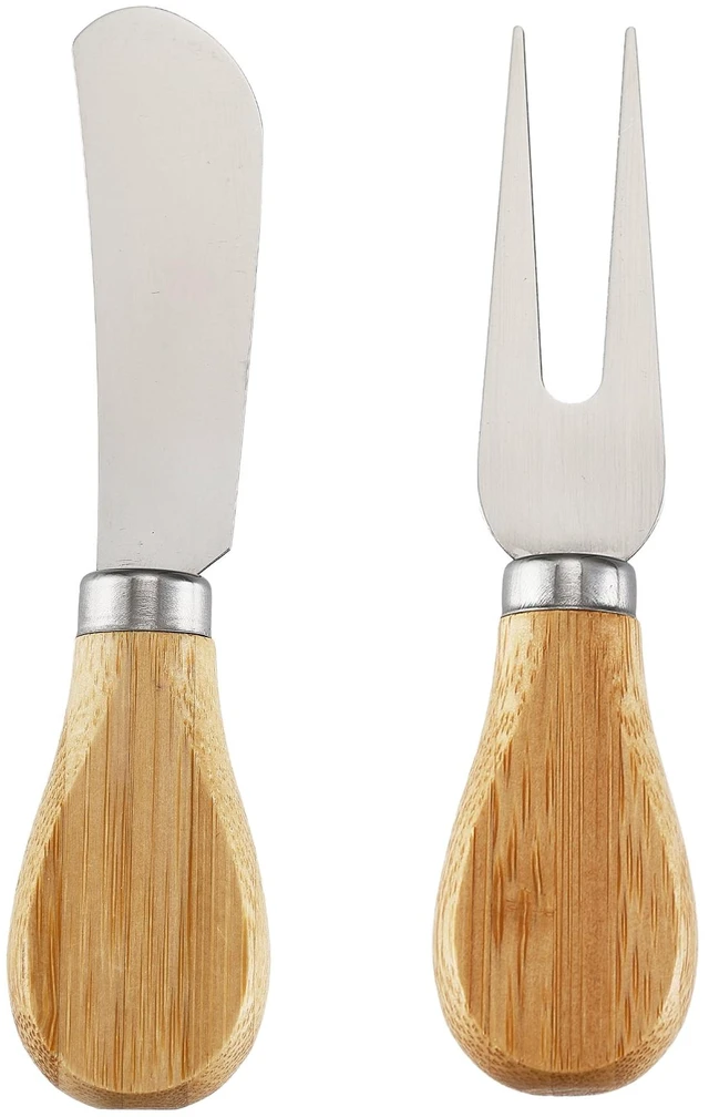 Alt view image 5 of 5 - Way To Celebrate 3-Piece 8in Bamboo Onesie-Shaped Charcuterie Board Set with Cheese Knife and Fork