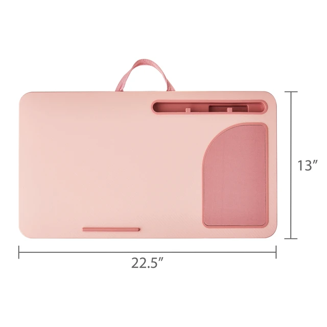 Alt view image 3 of 5 - onn 15.6" Lap Desk Portable Work Station for Laptops, Phone & Tablet, Pearl Blush