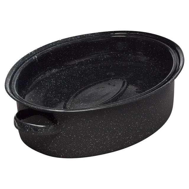 Alt view image 4 of 5 - Granite Ware 18" Covered Oval Roaster, 15lb Capacity, Natural Non-Stick Roasting Pan