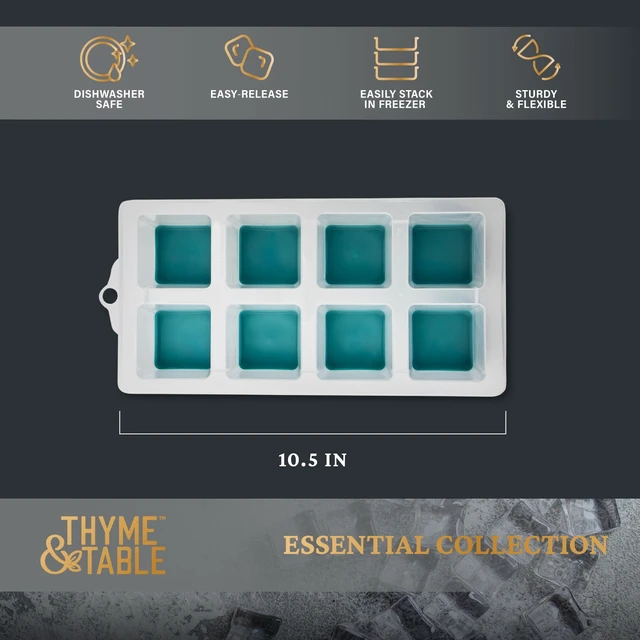 Alt view image 2 of 5 - Thyme & Table 2-Piece Jumbo Pop-Out Ice Tray Set, Blue