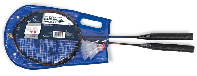 Alt view image 6 of 7 - EastPoint Sports 2-Player Badminton Racket Set, 2 Rackets with Steel Shafts, 2 Shuttlecock Birdies
