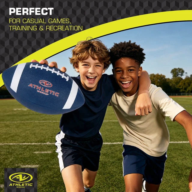 Alt view image 6 of 6 - Athletic Works Americana Junior Football, Red, White and Blue