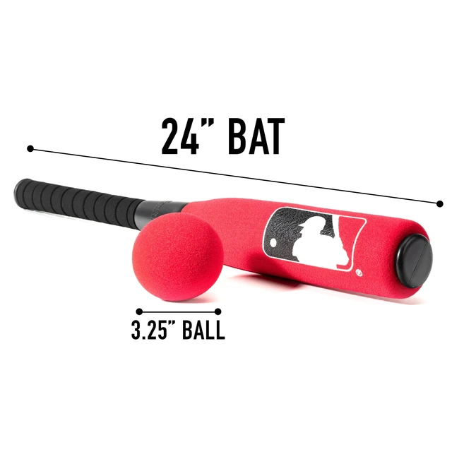 Alt view image 2 of 6 - Franklin Sports MLB Kids Foam Baseball Bat and Ball Set - Red - 24" - Oversize Foam for Toddlers