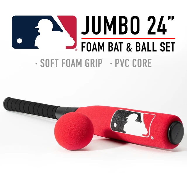 Alt view image 4 of 6 - Franklin Sports MLB Kids Foam Baseball Bat and Ball Set - Red - 24" - Oversize Foam for Toddlers
