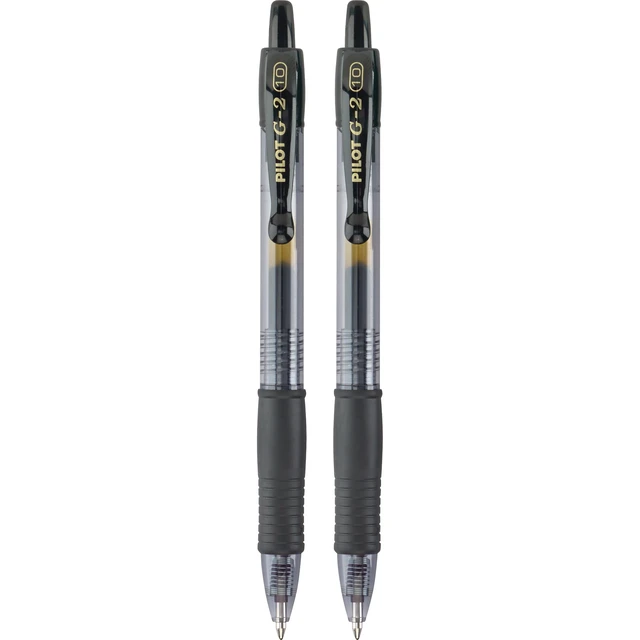 Alt view image 5 of 5 - Pilot G2 Retractable Gel Ink Pens, Bold Point, Black, 2 Count