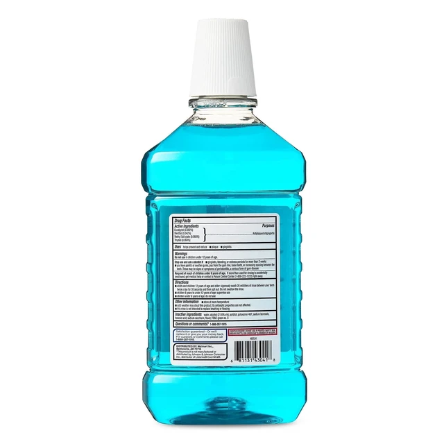 Alt view image 5 of 6 - Equate Antiseptic Mouthwash, Blue Mint, 1.5L