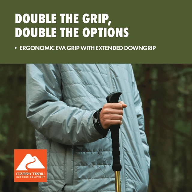 Alt view image 4 of 6 - Ozark Trail Aluminum Quick Lock Adjustable Trekking Pole with EVA Grip