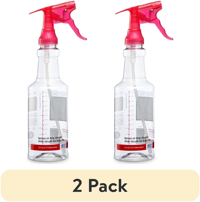 Main image of Great Value 32 fl oz Wide Mouth All-Angle Spray Bottle (2 Pack)