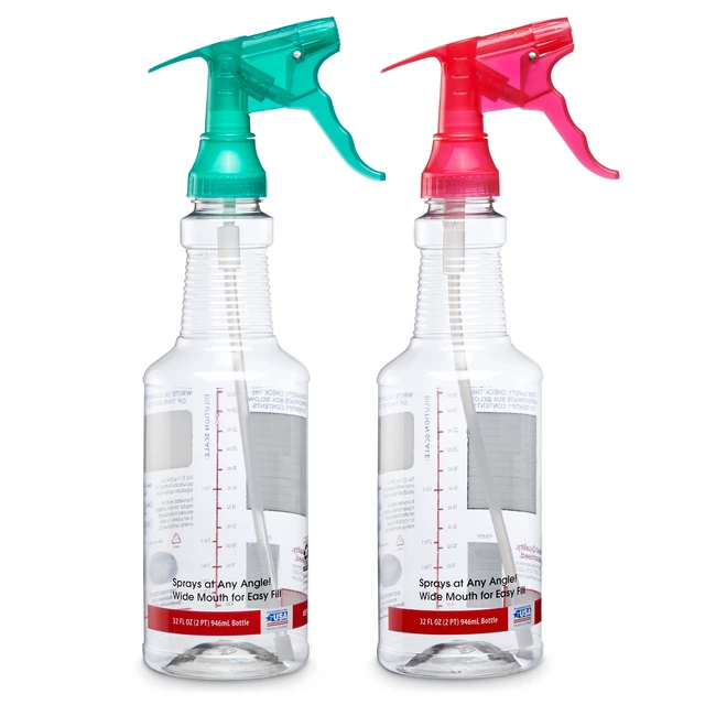 Alt view image 6 of 6 - Great Value 32 fl oz Wide Mouth All-Angle Spray Bottle (2 Pack)