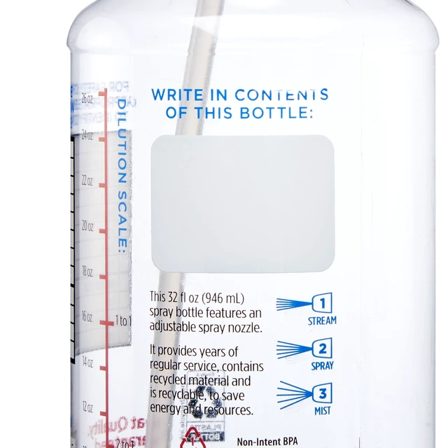 Alt view image 5 of 6 - Great Value 32 fl oz Wide Mouth All-Angle Spray Bottle (2 Pack)