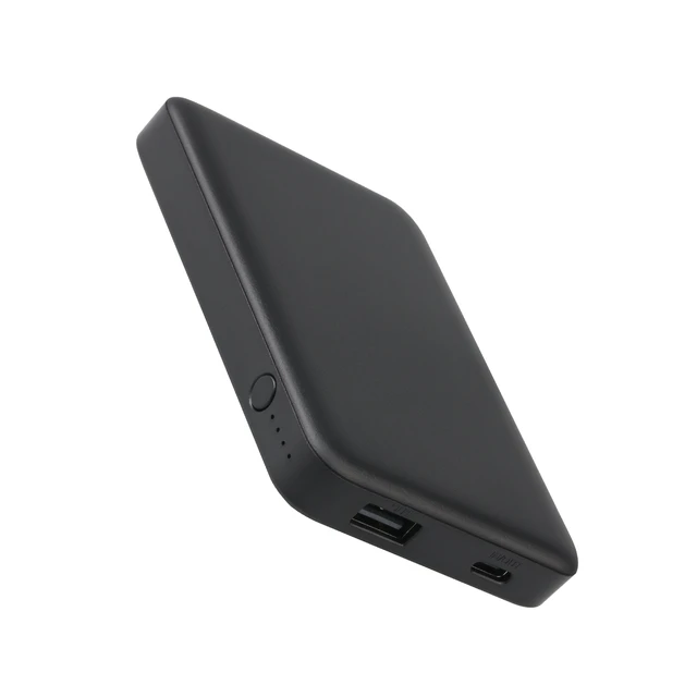 Alt view image 5 of 5 - Onn 5000mAh Power Bank with USB-C & USB-A Ports, Compact Size, LED Indicator, Black, Compatible with iPhone, Samsung, Pixel & More
