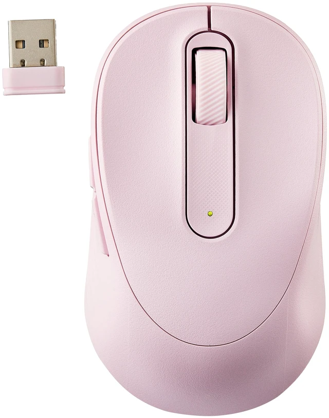 Main image of Onn Silent Wireless 5-Button Mouse, 1600 DPI, USB Nano Receiver, Pink