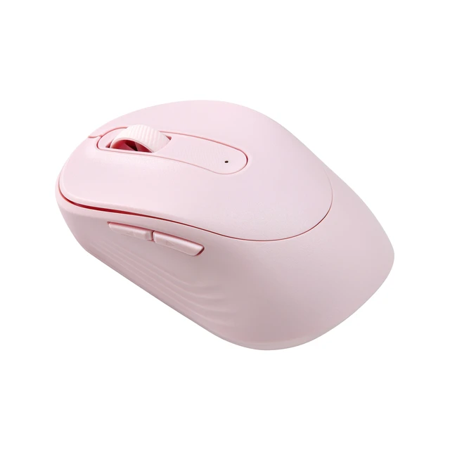 Alt view image 3 of 6 - Onn Silent Wireless 5-Button Mouse, 1600 DPI, USB Nano Receiver, Pink