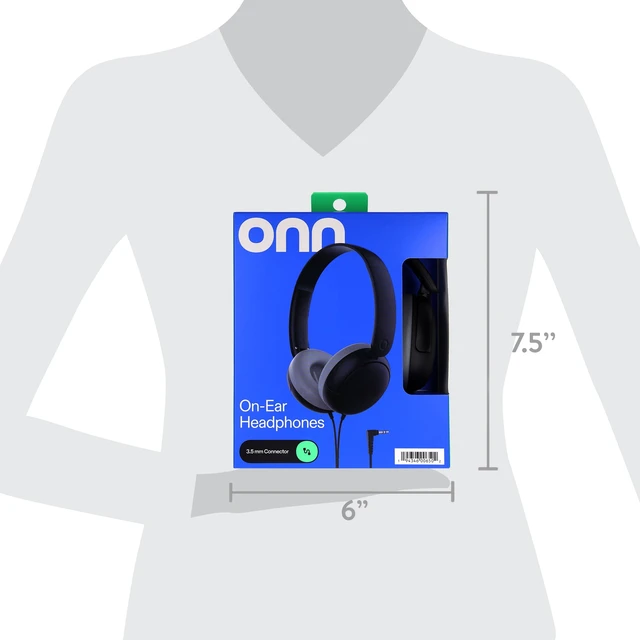 Alt view image 4 of 6 - Onn On-Ear Headphones with 3.5mm Connector, Black