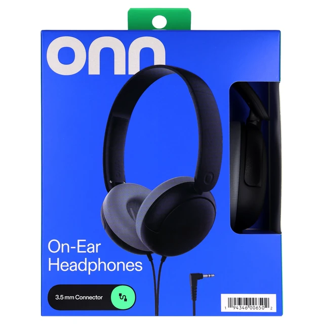 Alt view image 5 of 6 - Onn On-Ear Headphones with 3.5mm Connector, Black