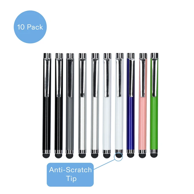 Alt view image 6 of 6 - ONN Stylus Pens Set, 10 Count, Multicolor