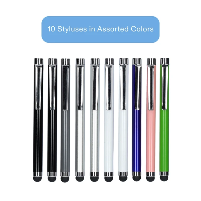 Alt view image 2 of 6 - ONN Stylus Pens Set, 10 Count, Multicolor