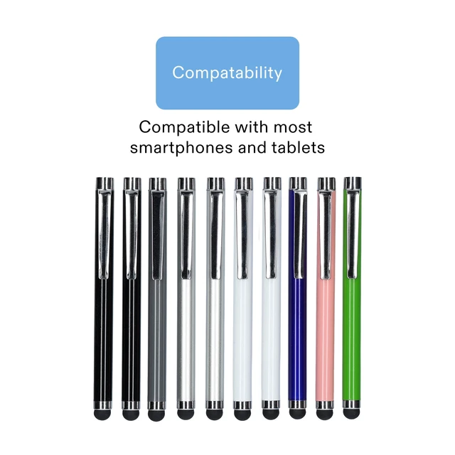 Alt view image 4 of 6 - ONN Stylus Pens Set, 10 Count, Multicolor