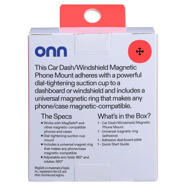 Alt view image 6 of 6 - Onn Car Dash/Windshield Magnetic Universal Phone Mount