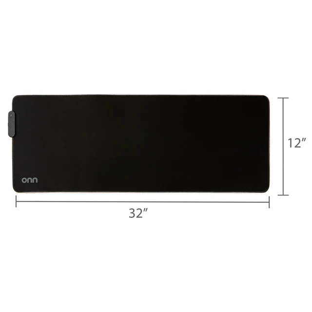 Alt view image 2 of 7 - Onn 32in Gaming Desk Pad with LED RGB Lighting, Black