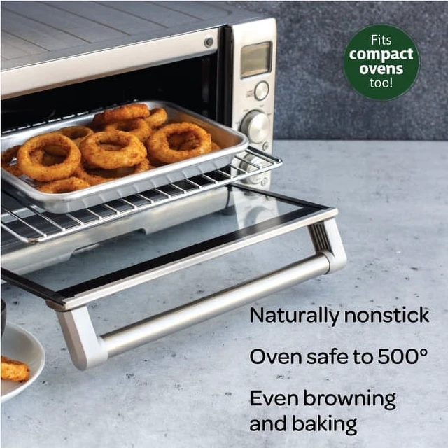 Alt view image 5 of 5 - Nordic Ware Naturals 10" x 7" Aluminum Eighth Sheet, Rectangular Cookie & Baking Pan