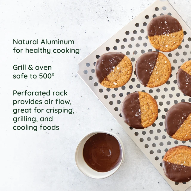 Alt view image 4 of 6 - 13" x 18" Nordic Ware Naturals Multi-Purpose Baking, Crisping and Grilling Rack
