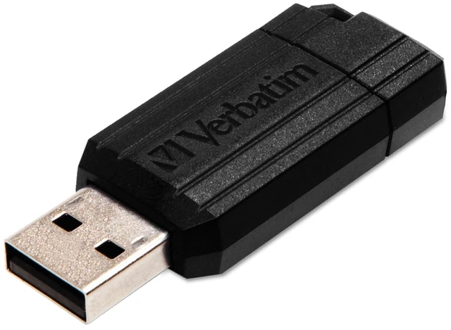 Main image of Verbatim Pinstripe 16GB USB Flash Drive, Black