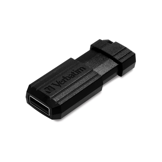 Alt view image 5 of 7 - Verbatim Pinstripe 16GB USB Flash Drive, Black