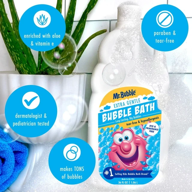 Alt view image 6 of 6 - Mr. Bubble Extra Gentle Dye & Fragrance Free Bubble Bath 36fl oz