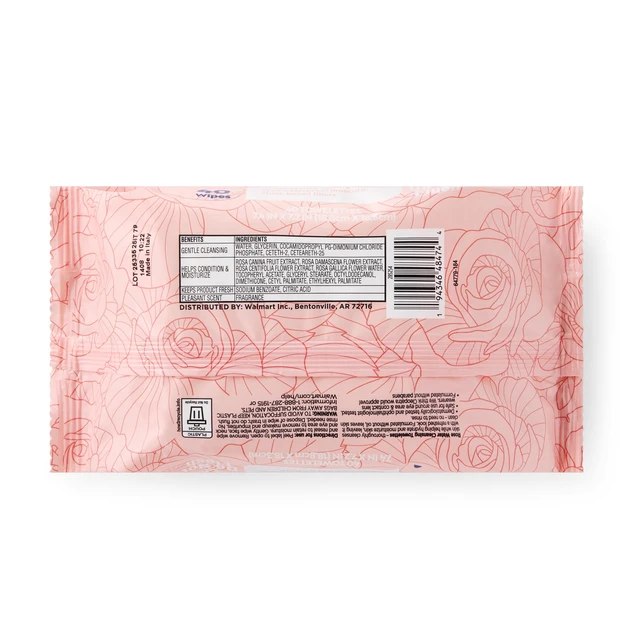 Alt view image 4 of 5 - Equate Rose Water Cleansing Towelettes, 40 Count