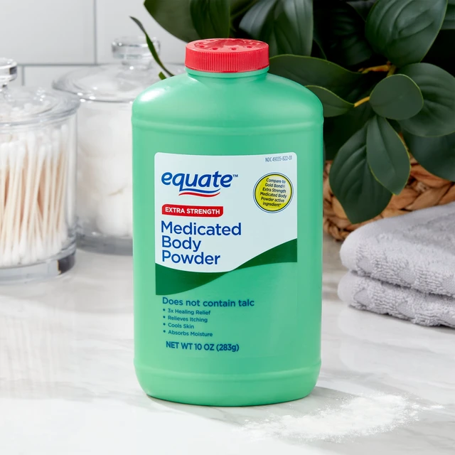 Alt view image 6 of 6 - Equate Extra Strength Medicated Body Powder, Eucalyptus Scent, 10oz