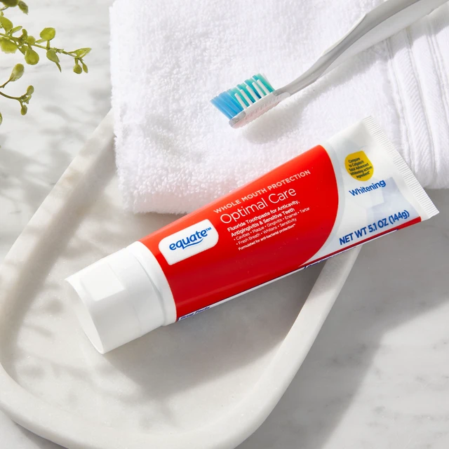 Alt view image 4 of 6 - Equate Whole Mouth Protection Optimal Care Toothpaste, Mint, 5.1oz