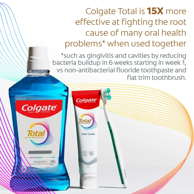 Alt view image 3 of 6 - Colgate Total Active Prevention Deep Clean Toothpaste 5.1 oz 2 Pack Mint