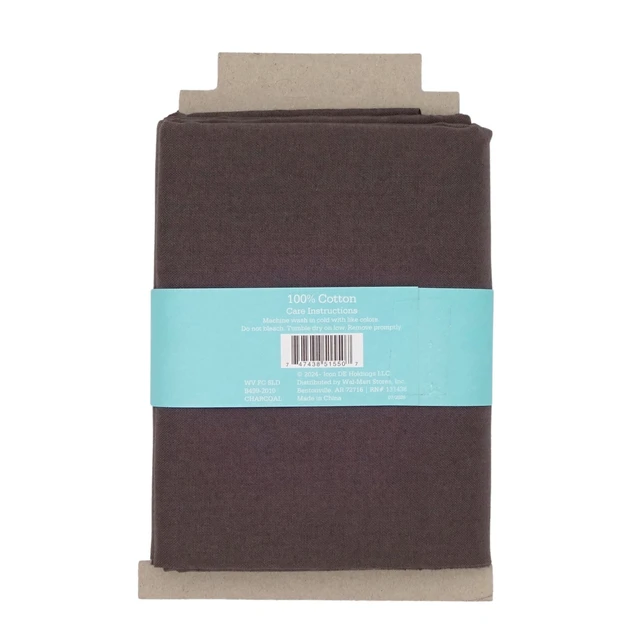 Alt view image 2 of 6 - Waverly Inspirations 1 Yard 100% Cotton Solid Fabric Charcoal 44-Inch Wide for Quilting and Sewing