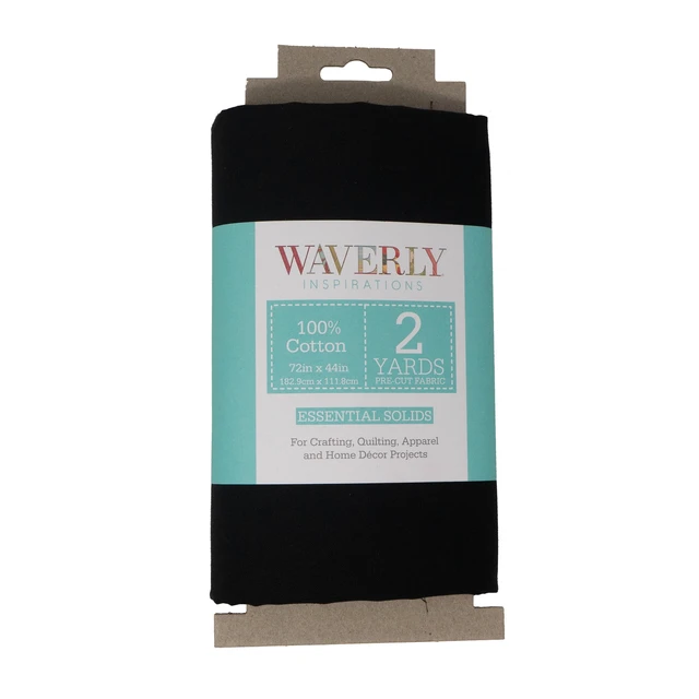 Alt view image 4 of 6 - Waverly Inspirations 100% Cotton Solids Fabric 2 Yard Cut 44" Wide Onyx for Quilting and Sewing