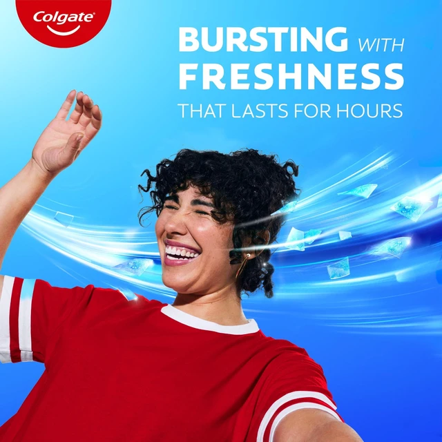 Alt view image 2 of 6 - Colgate Max Fresh Whitening Toothpaste with Mini Breath Strips, Cool Mint, 6.3oz Tube