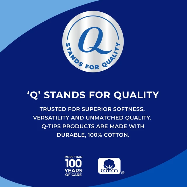 Alt view image 4 of 5 - Q-tips Gentle Exfoliating 100% Cotton Rounds, Lint-Free Makeup Remover, Cleaning and Skin Care Pads, 80 Count