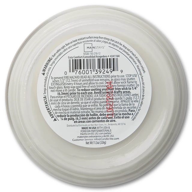 Alt view image 5 of 6 - Mainstays Cozy Comfort 3-Wick Scented Glass Jar Candle, 11.5oz