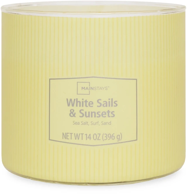 Alt view image 5 of 6 - Mainstays 3-Wick Textured Wrapped Candle 14oz, White Sails and Sunsets