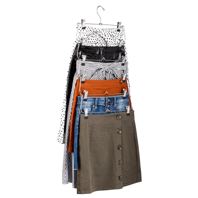 Alt view image 5 of 6 - Mainstays 6-Tier Space-Saving Chrome Metal Pant & Skirt Hanger